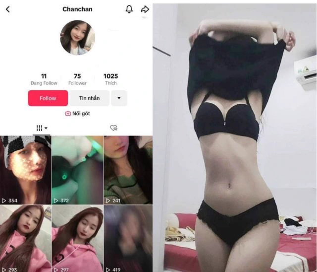 Ảnh đại diện Tiktoker Chan Chan lộ clip chịch nhau